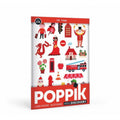 Mini poster 26 stickers - La ville rouge