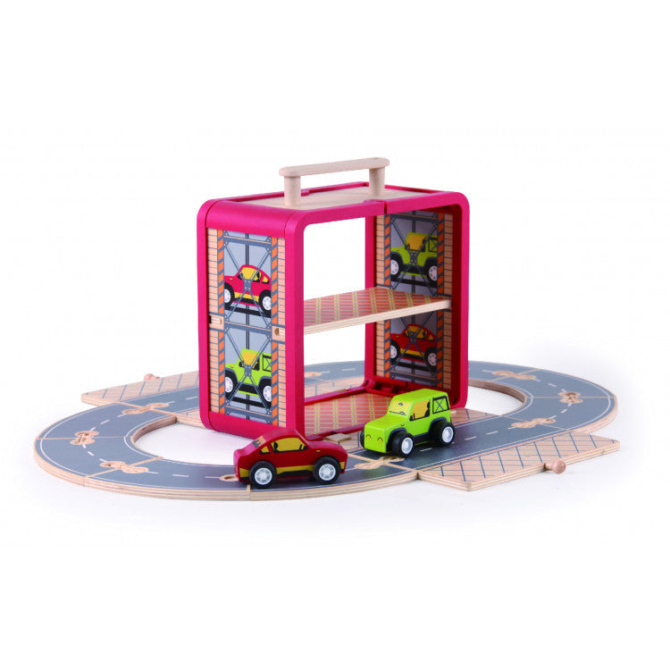Malette Circuit de voiture en bois