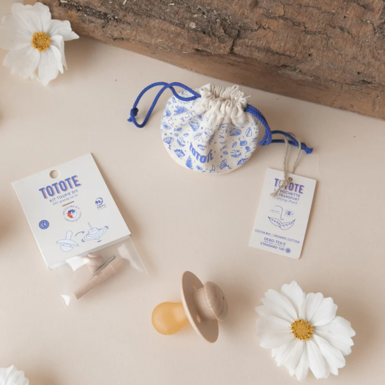 Pochette de transport pour tétine - coton bio