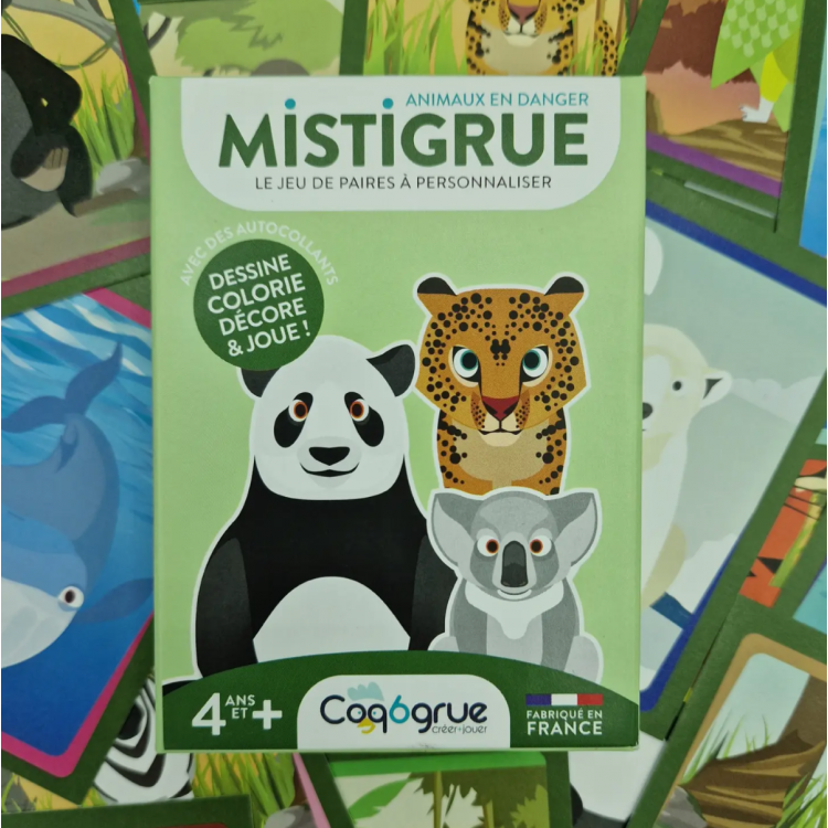 Mistigrue, le jeu de paires à personnaliser - Animaux en danger