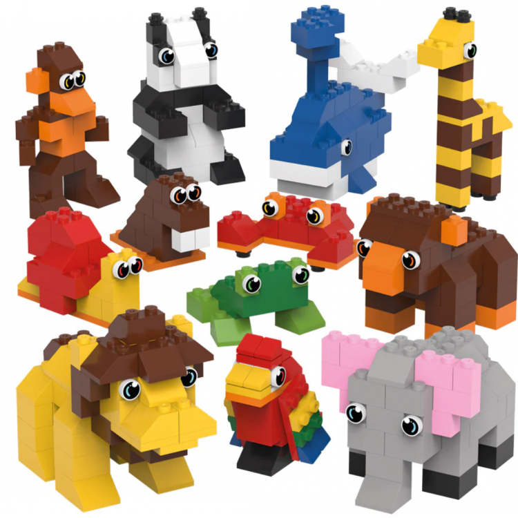 Jeu de briques en bioplastique - L'aventure animale