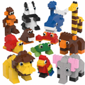 Jeu de briques en bioplastique - L'aventure animale