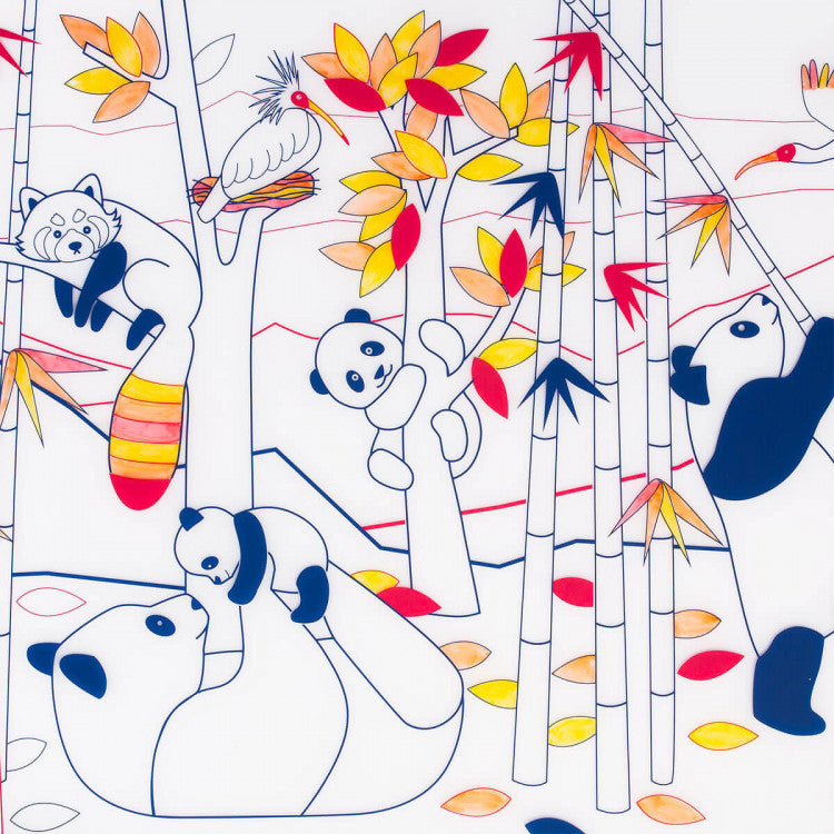Set en silicone à colorier - Panda Asie