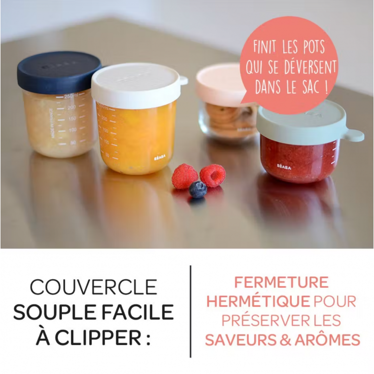 Coffret 4 pots - portions de conservation en verre
