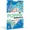 Poster éducatif 200 stickers - Drapeaux du monde