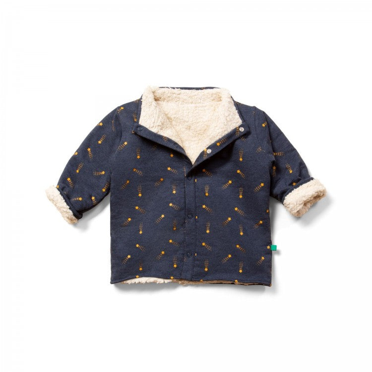 Veste sherpa réversible "Etoiles filantes"