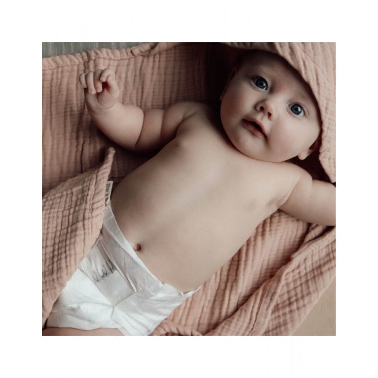 Cape de bain en mousseline de coton bio