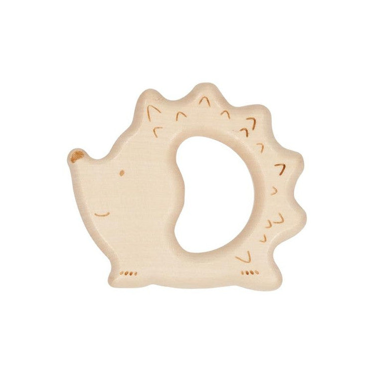 Hochet hérisson en bois brut