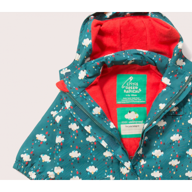 Veste imperméable doublée motif "Falling Water"