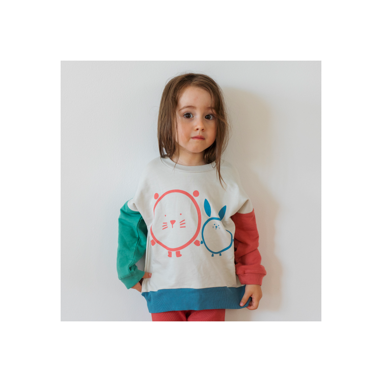 Sweat-shirt enfant Chat & Lapin