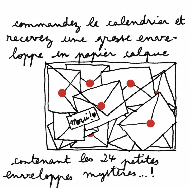 Calendrier de l'Avent 24 cartes illustrées