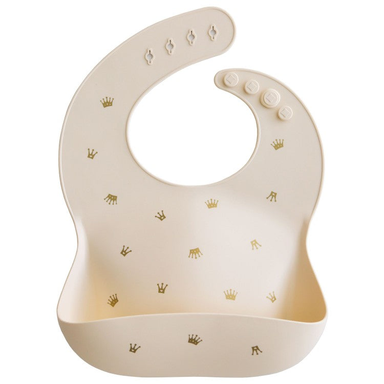 Bavoir repas souple silicone - Couronnes