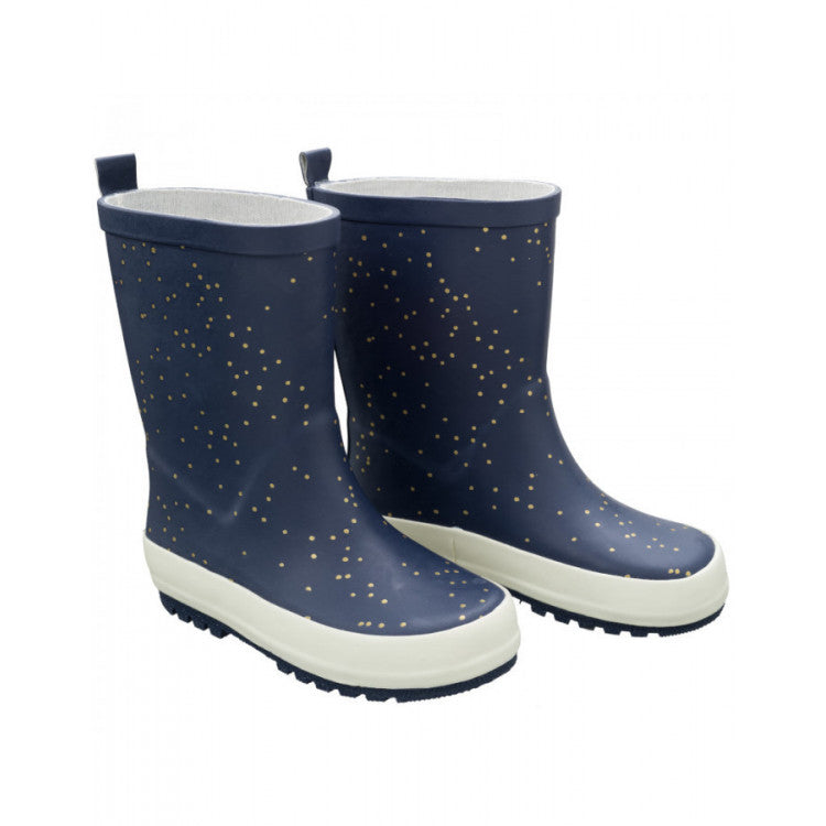 Bottes de pluie caoutchouc Pois indigo