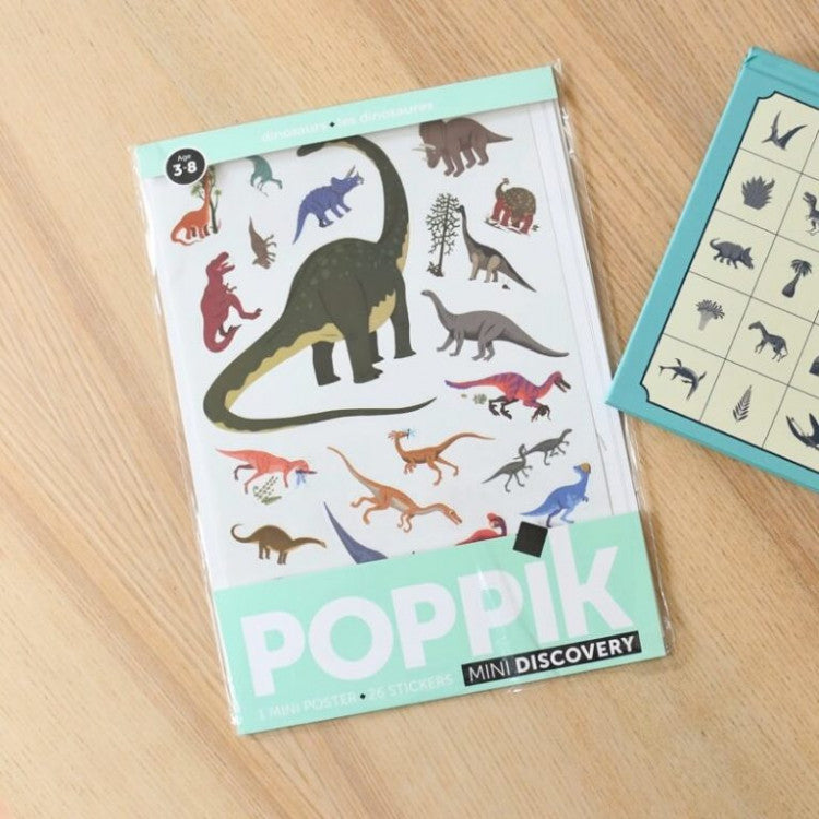 Mini Poster 26 stickers - Dinosaures