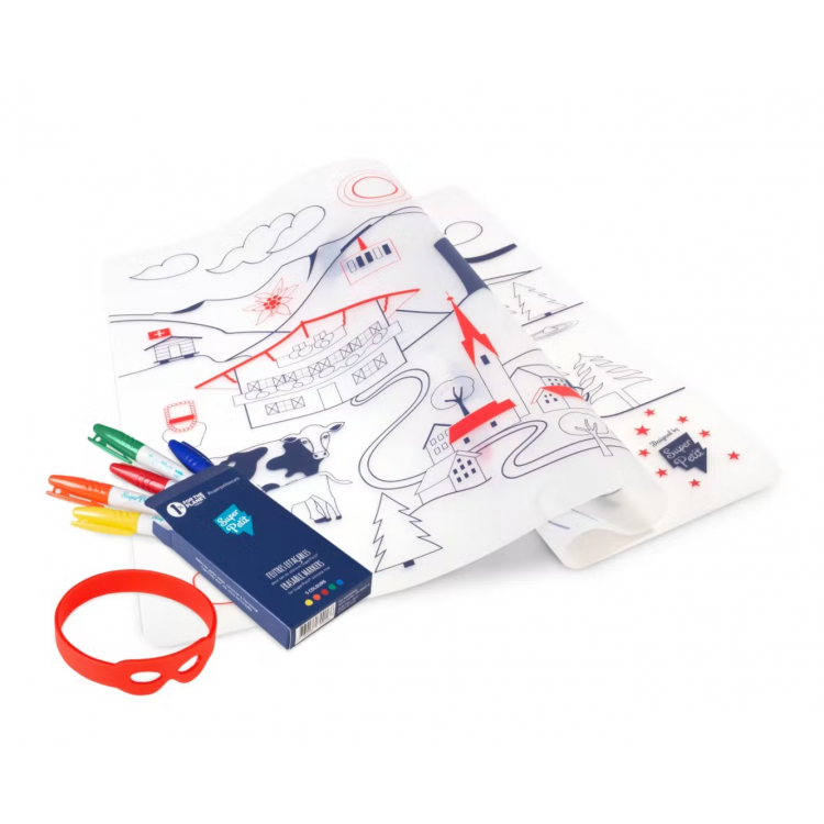 Set en silicone à colorier - Montagne