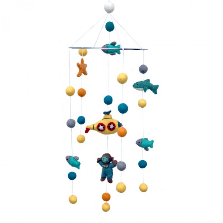 Mobile figurines en feutrine - Sous-marin
