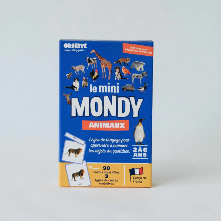 Le Mini-Mondy Animaux - Cartes de nomenclature Montessori
