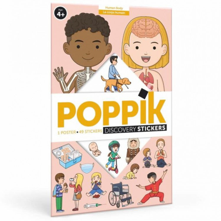 Poster éducatif 49 stickers -Corps humain