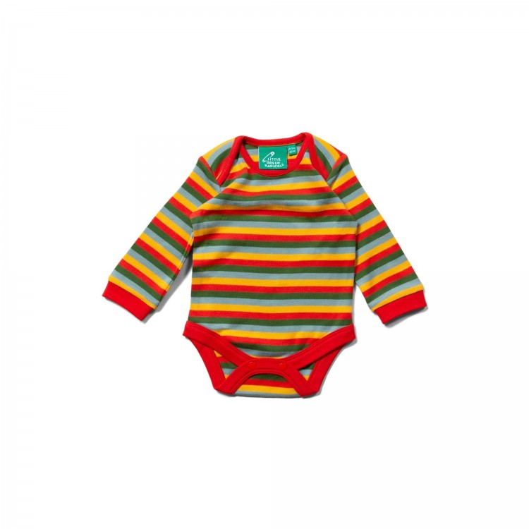 Body manches longues rayé multicolore