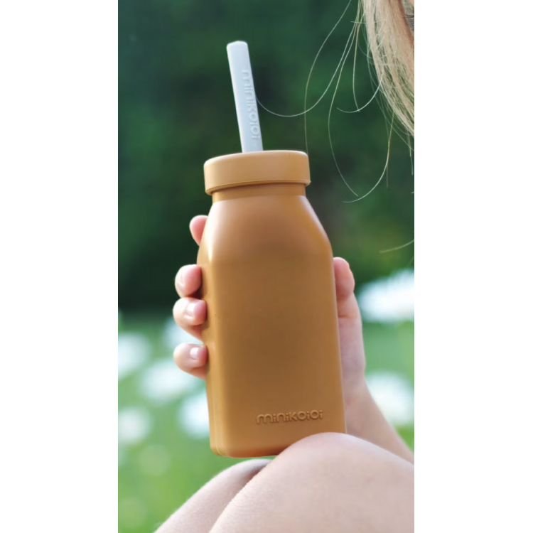 Bouteille d'apprentissage avec paille - silicone
