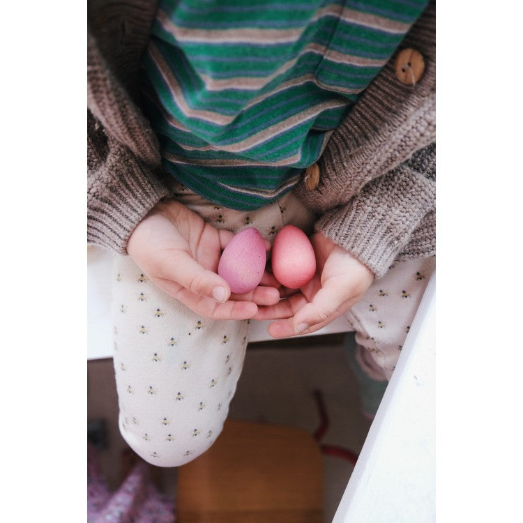 Oeufs en bois colorés - Happy Eggs
