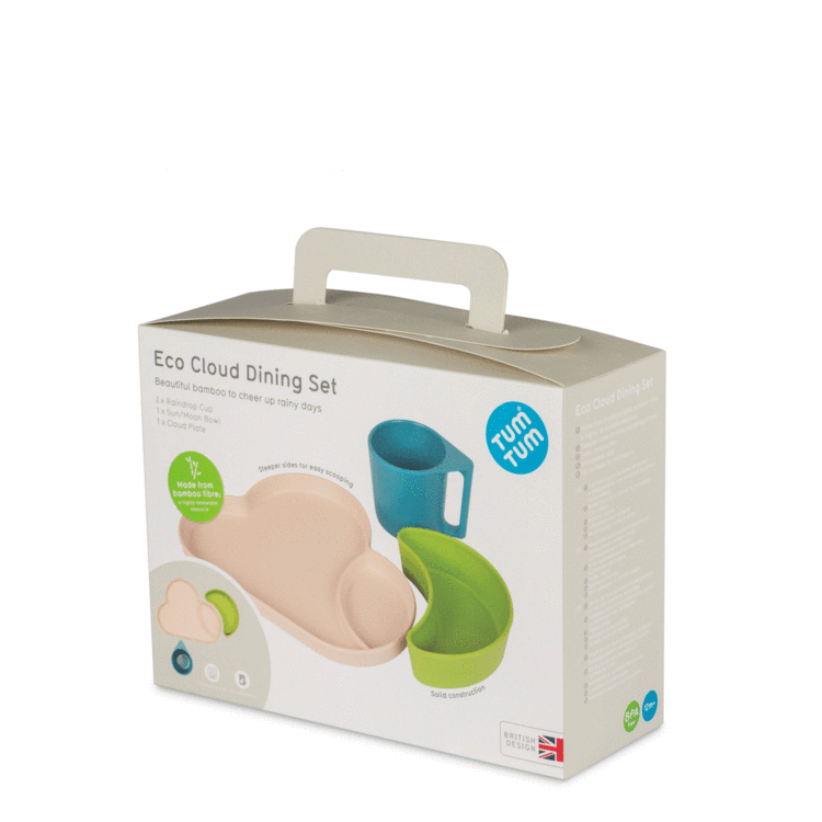 Set repas bambou biodégradable Nuage