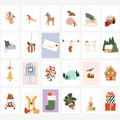 Calendrier de l'Avent 24 cartes illustrées