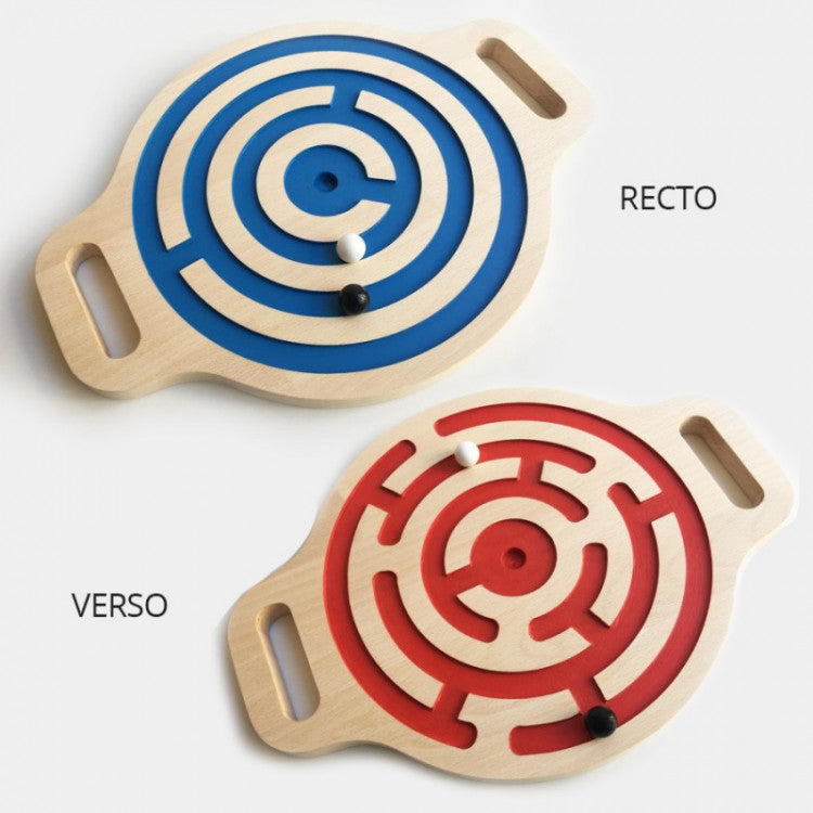 Labyrinthe billes - Jeu équil. en bois