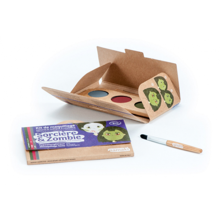 Kit maquillage 3 couleurs "Sorcière et zombie"