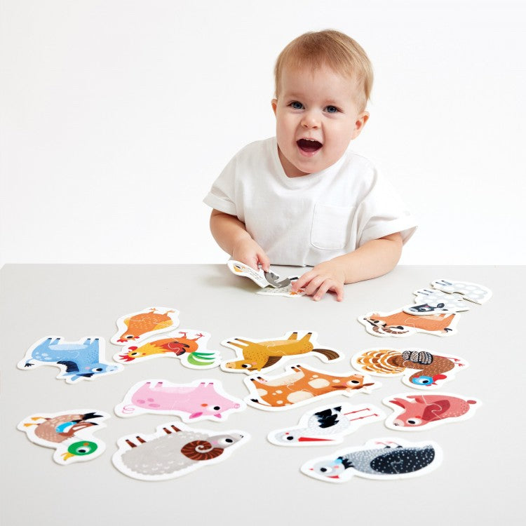 Puzzles progressifs - Animaux de la ferme
