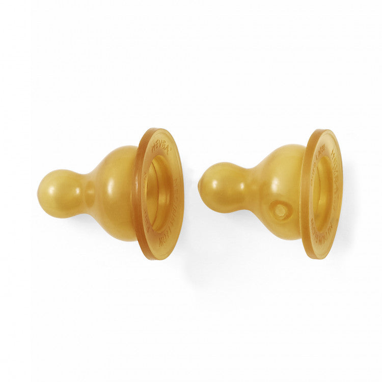 Lot de 2 tétines caoutchouc pour biberon, débit moyen