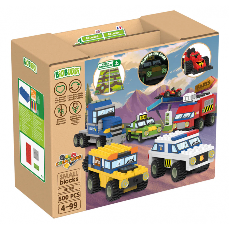 Jeu de briques en bioplastique - Les véhicules électriques