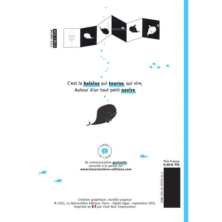 P'tite comptine en noir et blanc - La baleine
