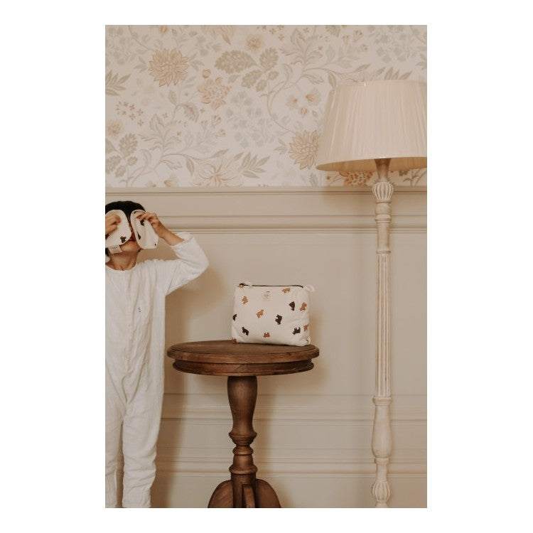 Trousse de toilette matelassée - imprimé ours