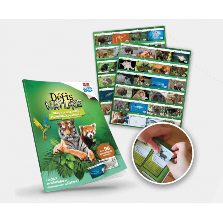 Album et autocollants Défis Nature - Animaux du monde