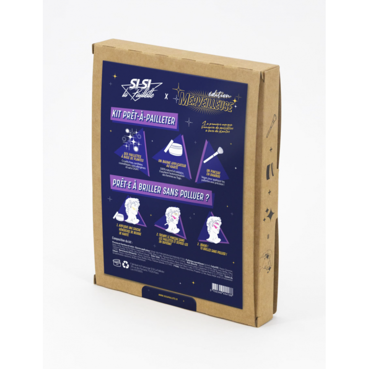 Kit prêt à pailleter 6 couleurs - paillettes biodégradables
