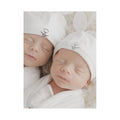 Bonnet de naissance brodé à oreilles