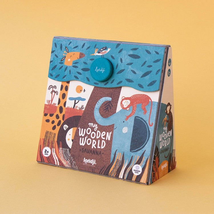 Jeu libre en bois "My wooden world" - Savane