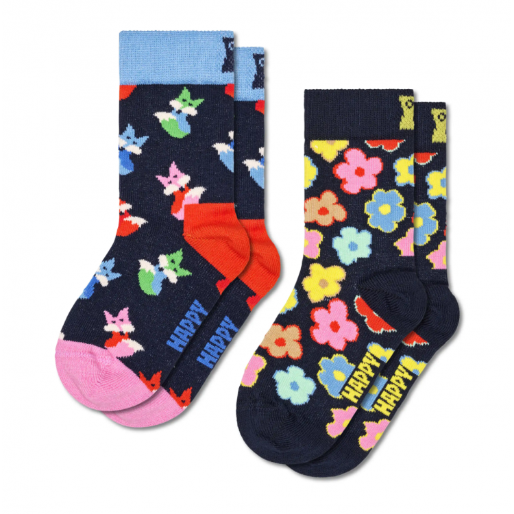 Pack 2 chaussettes fantaisie anti-glisse