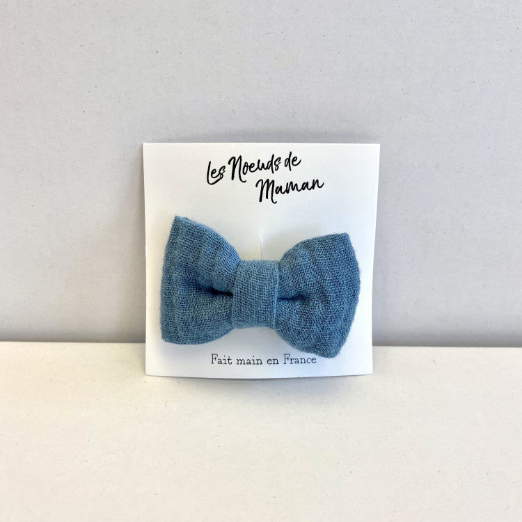 Barrette Petit Noeud double-gaze