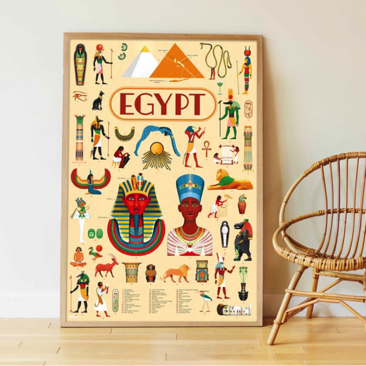 Poster géant et stickers - Egypte antique