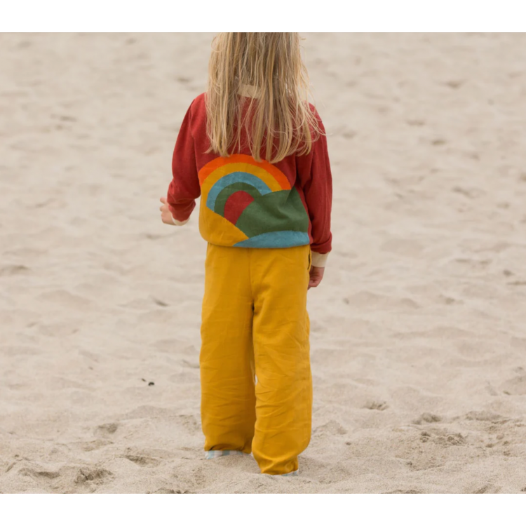 Cardigan en tricot enfant arc-en-ciel