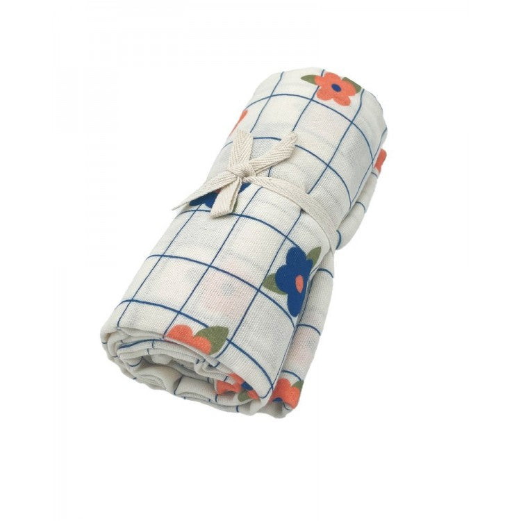 Maxi-lange motif Fleurs et carreaux