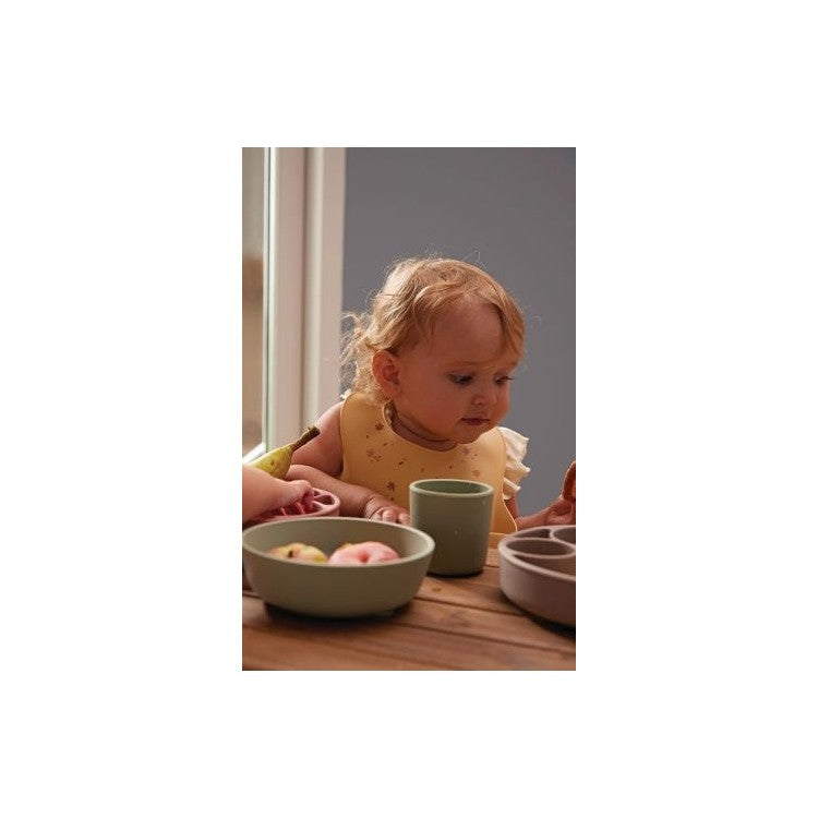 Bavoir en silicone - Motif noisetiers