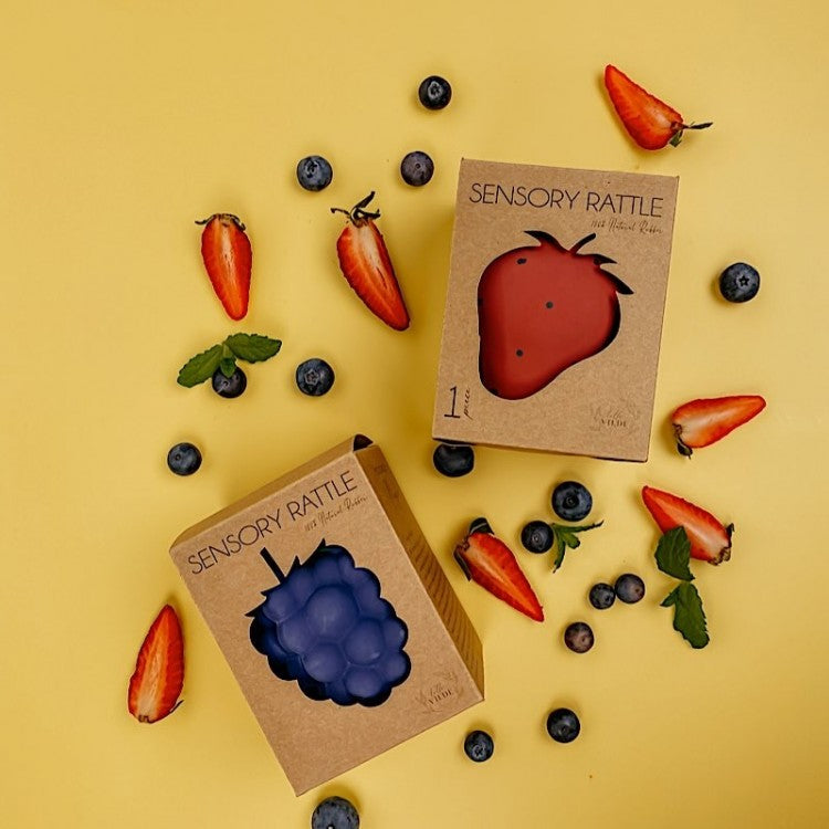 Hochet fruit sensoriel en caoutchouc