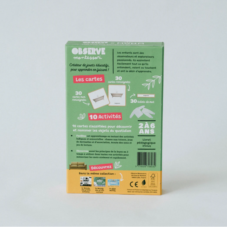 Le Mini-Mondy Maison - Cartes Montessori