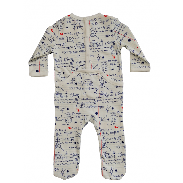 Grenouillère coton bio "Maths"
