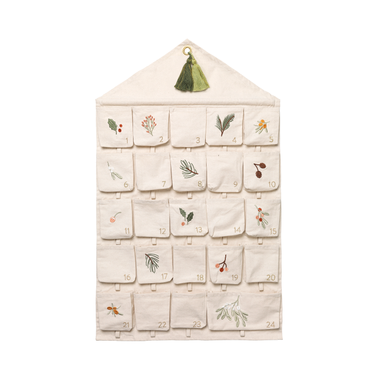 Calendrier de l'Avent réutilisable - Décor gui