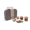 Valisette avec 4 jouets sensoriels en bois