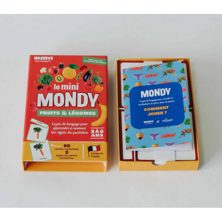 Le Mini-Mondy Fruits & Légumes - Cartes Montessori
